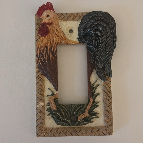 SET OF TWO Rustic Rooster and Birdhouse Light Switch Covers cottage farmhouse - Picture 9 of 15